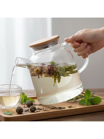 relaxdays Teekanne in Transparent - 1,8 l