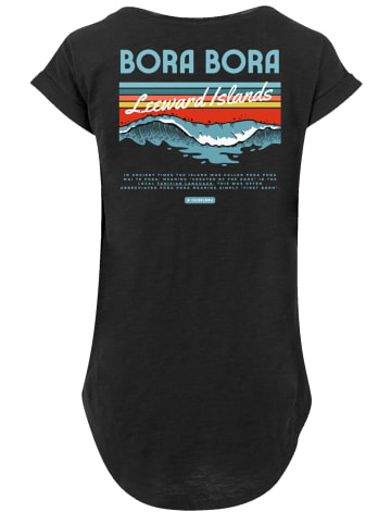 F4NT4STIC Long Cut T-Shirt PLUS SIZE Bora Bora Leewards Island in schwarz