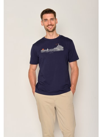 GreenBomb T-Shirt Nature Evening Glow in Marineblau