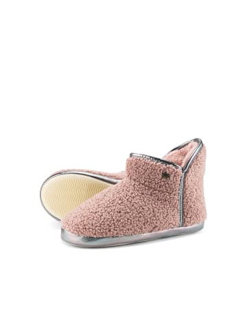 Flip Flop Hausschuh "bonny*teddy"  in Altrosa / Silber