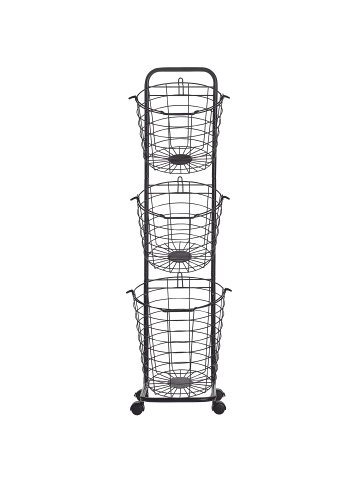 Beliani Bad-Kleinaufbewahrung AYAPAL in Schwarz - (W) 37 x (H) 123 x (L) 37 cm