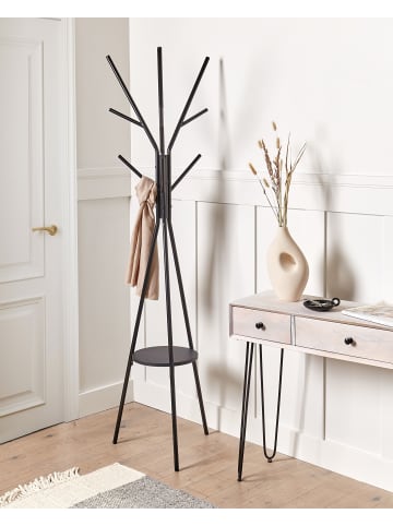 Beliani Kleiderständer COLBY in Schwarz - (W) 33 x (H) 180 x (L) 33 cm