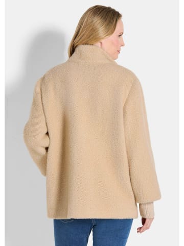 GOLDNER Kurzgröße:  Jacke Modische Jacke mit Strickbündchen in camel