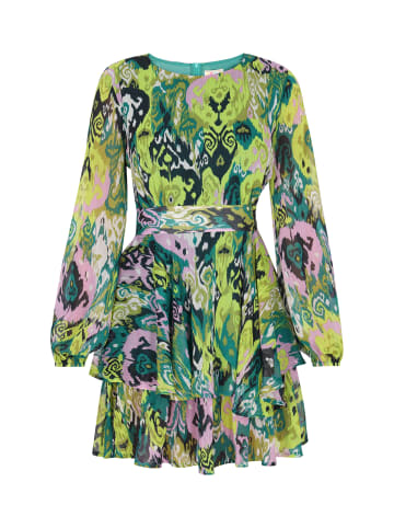 IZIA Damen Kleid in Grün Mehrfarbig