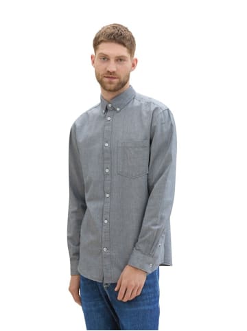 Tom Tailor Langarm Business Hemd für Herren in blau