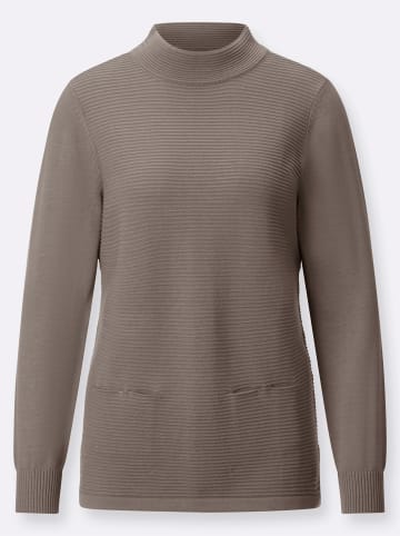 WITT WEIDEN Stehkragen-Pullover in taupe