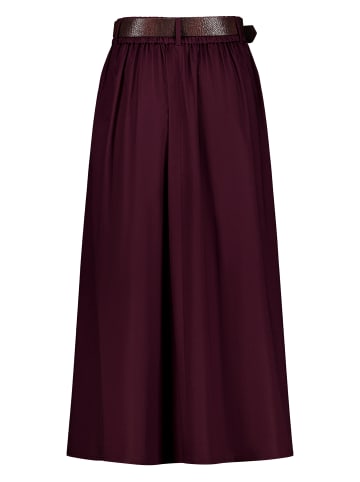 Zero Baumwollrock mit Gürtel in Dark Aubergine