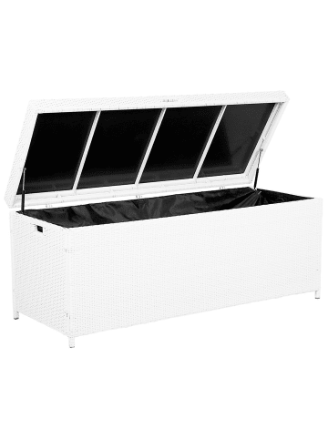 Beliani Truhe MODENA in Weiß - (W) 158 x (H) 66 x (L) 63 cm