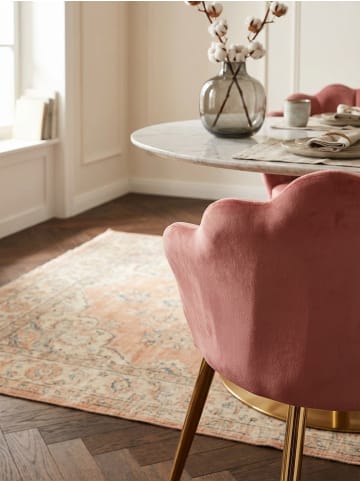 KADIMA DESIGN Esszimmerstuhl Tulpe Samt Gepolstert, Küchenstuhl mit in Rosa