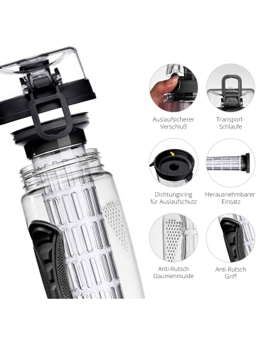 LA VAGUE VITALITY Trinkflasche mit Einsatz in schwarz