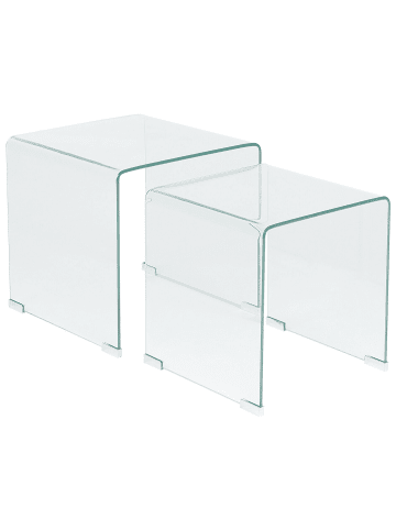 Beliani 2er-Set Couchtisch KENDALL in Transparent