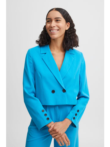 b. young BYDANTA SH BLAZER - HEAVY WOVEN Loose fit in Ibiza Blue