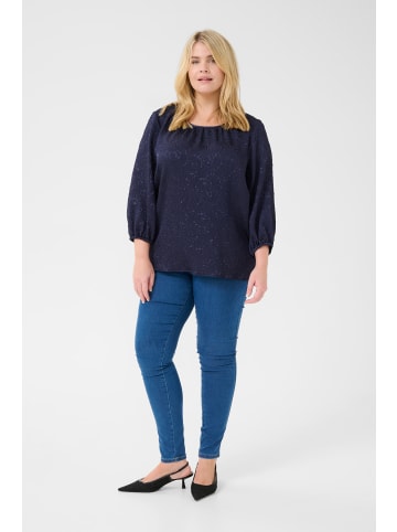 KAFFE curve Langarm-Bluse KClaureen in Midnight Marine CC