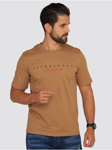 Jack & Jones T-Shirt - JJHARRISON TEE SS CREW NECK in Cinnamon