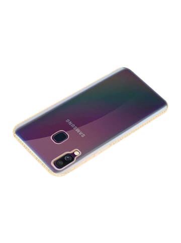 cadorabo Hülle für Samsung Galaxy A40 Strass Design in TRANSPARENT GOLD