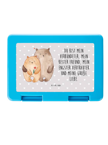 Mr. & Mrs. Panda Bento Box Bären Liebe mit Spruch in Grau Pastell