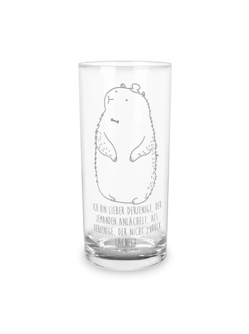 Mr. & Mrs. Panda Wasserglas Murmeltier mit Spruch in Transparent