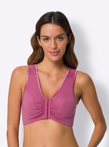 Sieh an! Vorderverschluss-BH in grau + erika