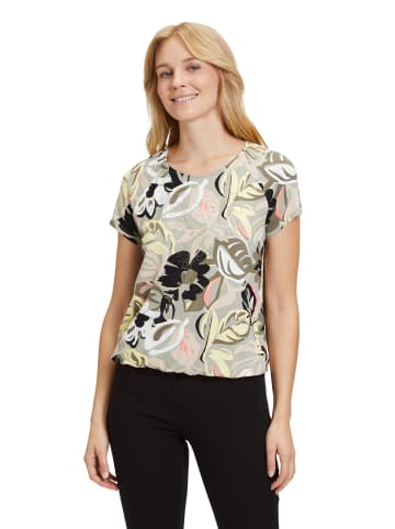 Betty Barclay Printshirt mit Gummizug in Khaki/Beige