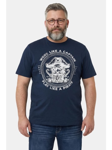 Men Plus Kurzarm T-Shirt in navy blau