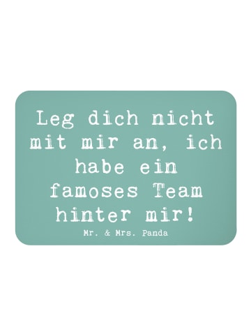 Mr. & Mrs. Panda magnet Spruch Im Team zuMenschmenarbeiten mit Spruch in Meeresbrise