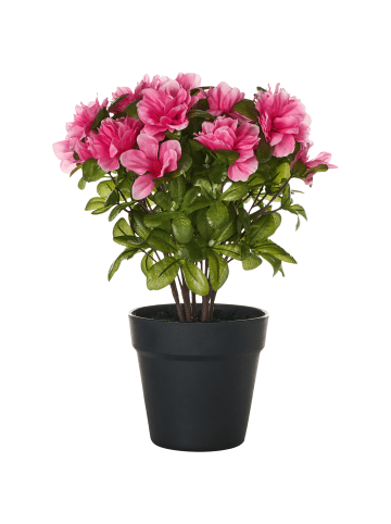 Beliani Kunstpflanze NOVELLA in Grün/Rosa/Schwarz - (W) 23 x (H) 36 x (L) 23 cm