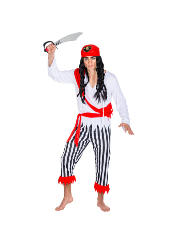 tectake Elastische Jersey-Hose mit Gummizug, weiß