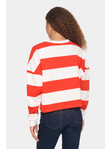 SAINT TROPEZ Trackjacket-sweat IdahellaSZ Lockere Passform in Flame Scarlet