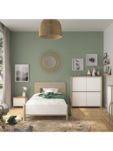 CALICOSY Sideboard MATIS in Weiß - (W) 100 x (H) 100 x (L) 40 cm