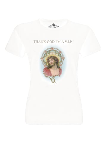 Vive Maria T-Shirt Thank God Jesus in weiss