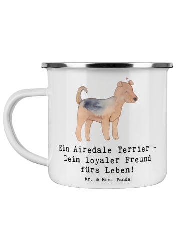 Mr. & Mrs. Panda Kaffeebecher Airedale Terrier mit Spruch in Weiß
