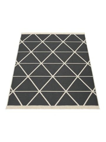 KADIMA DESIGN Waschbarer Teppich waschmaschinenwaschbar Rauten wendbar Küche in Anthrazit