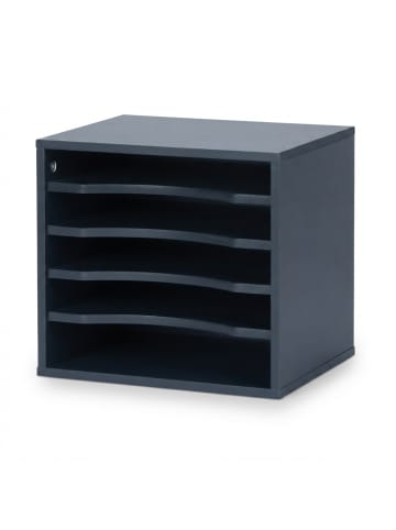 relaxdays Dokumentenablage in Schwarz - (B)35,5 x (H)33 x (T)25 cm