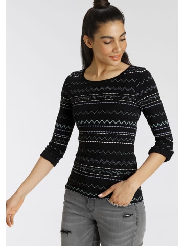 Kangaroos Langarmshirt in schwarz