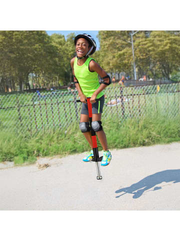 relaxdays Pogo Stick in Rot/ Schwarz - bis 35 kg