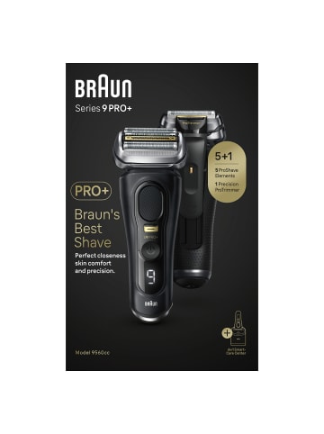 Braun Elektrischer Rasierer für Männer "Series 9 9560cc System" in Schwarz