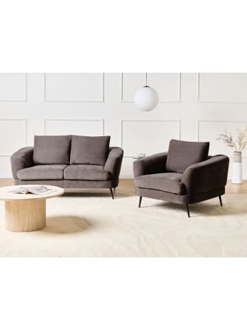 Beliani 2-tlg Sitzgruppe KJAER in Beige/Schwarz