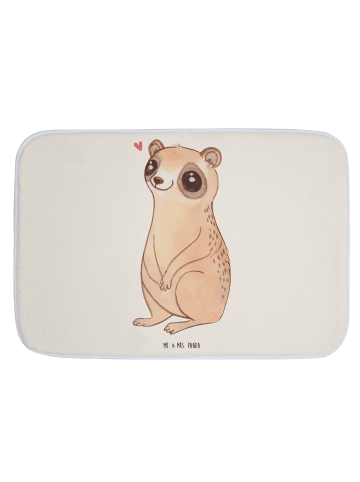 Mr. & Mrs. Panda Badematte Plumplori Glücklich ohne Spruch in Weiß