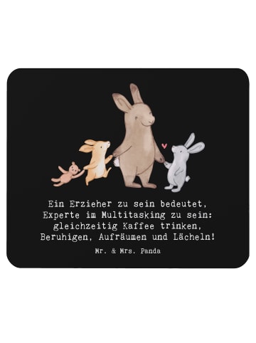 Mr. & Mrs. Panda Mauspad Multitasking Erzieher mit Spruch in Schwarz