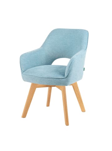DUBI Möbel 2er-Set: Drehstuhl Mika-Mara in Hellblau - (B)60 x (H)87 x  (T)65 cm