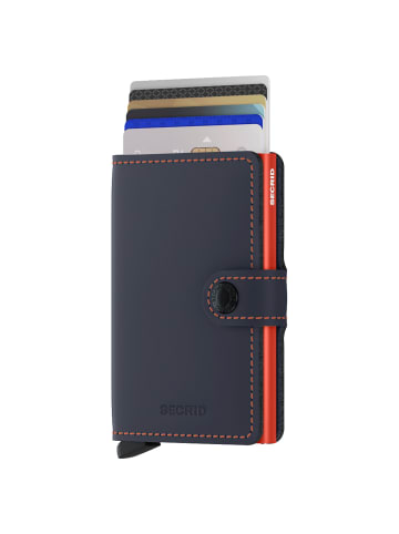 Secrid Matte Miniwallet - Geldbörse RFID 6.5 cm in night blue-orange