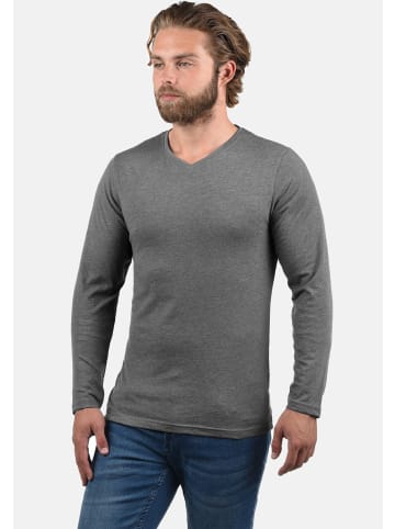 !SOLID Langarmshirt SDBasil in Grau/Blau/Schwarz
