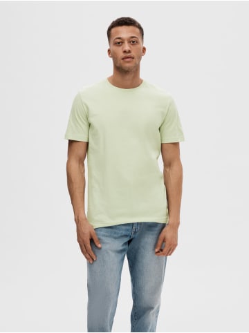 SELECTED HOMME Weiches Rundhals T-Shirt Basic Cotton Shirt Regular SLHAXEL in Grün
