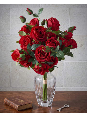Beliani Künstlicher Blumenstrauß BOIRO in Rot/Grün - (W) 40 x (H) 65 x (L) 40 cm