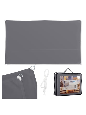 relaxdays Sonnensegel in Grau - (B)200 x (T)400 cm
