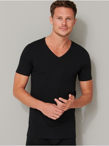 Schiesser 2-Pack T-Shirt 95/5 in Schwarz