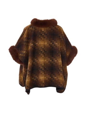 osha Damen Poncho in Braun