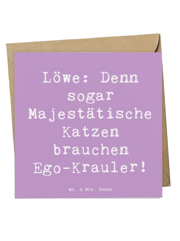 Mr. & Mrs. Panda Deluxe Karte Spruch Majestätischer Löwe mit Spruch in Lavendeltraum