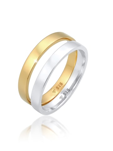 Elli Ring 925 Sterling Silber Bi Color_Tri Color, Ring Set in Silber