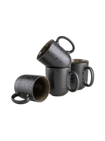 Mäser Kaffeebecher-Set, Steinzeug Niara in Schwarz / Grau
